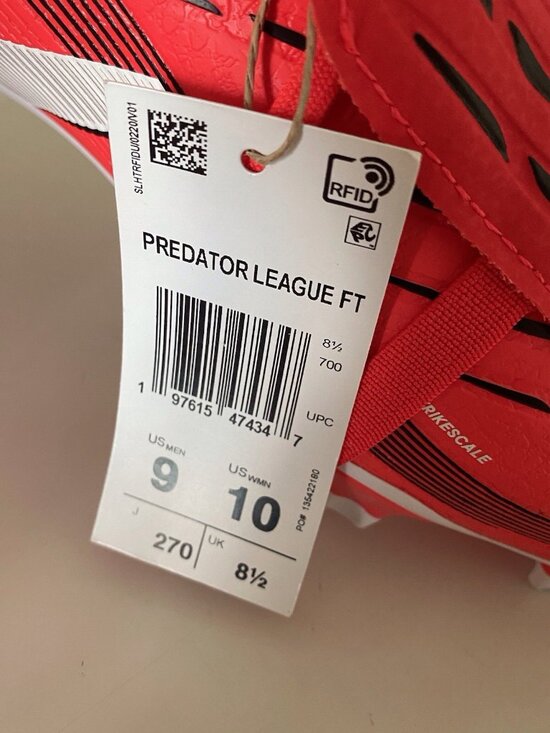 adidas Predator League FoldOver Tongue Firm Ground Lucid Red Soccer Cleats Men 9 main image 8